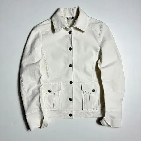 [BUNJANG] Versace Off-White Flap Pocket Button Jacket / 베르사체 오프화이트 플랩 포켓 버튼 자켓 R2496