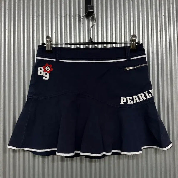 [BUNJANG] Pearly Gates Navy Flare Golf Skirt / 펄리게이츠 네이비 플레어 골프 스커트