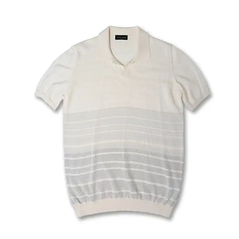 [BUNJANG] Roberto Collina Gradation Pearl Open-Collar Knit Shirt / 로베르토 콜리나 [Roberto Collina] 그라데이션 니트 셔츠
