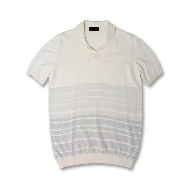 [BUNJANG] Roberto Collina Gradation Pearl Open-Collar Knit Shirt / 로베르토 콜리나 [Roberto Collina] 그라데이션 니트 셔츠