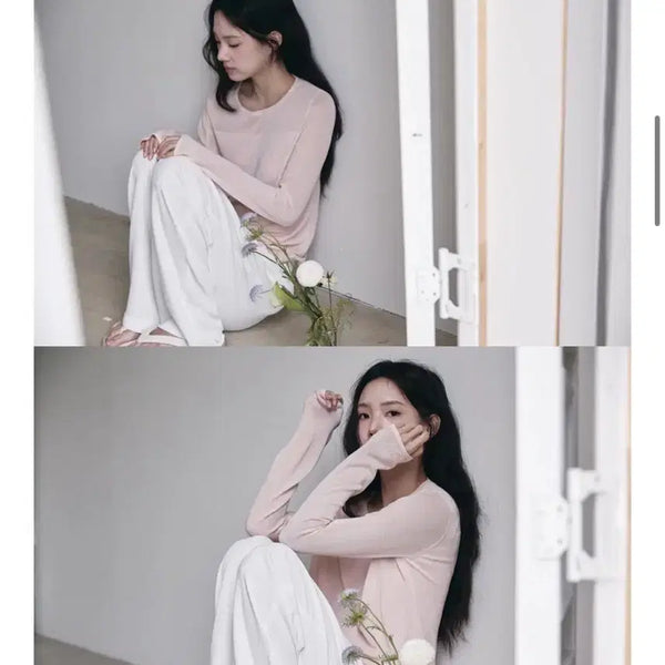 [BUNJANG] Nectarine Sheer Knit (NWT) / (새)윤슬 니트 Nectarine sheer knit