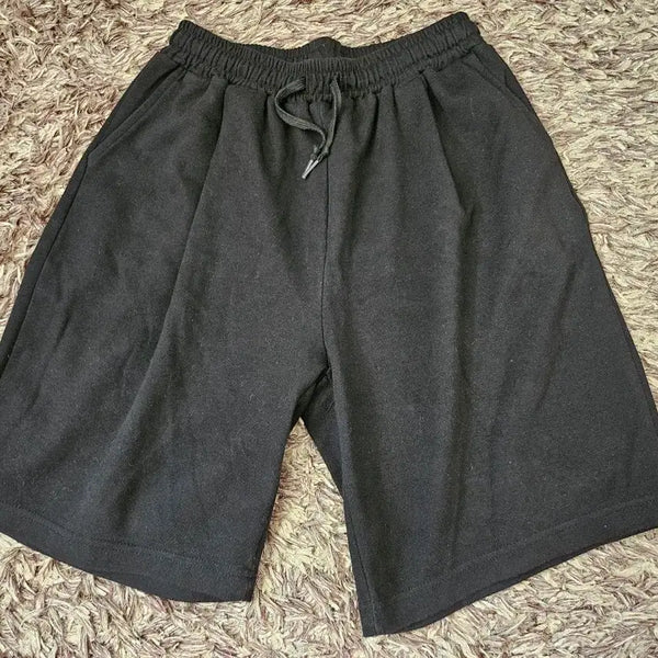 [BUNJANG] BRENSON Black Pin Tuck Sweat Shorts (Size L) / L 무신사 BRENSON 블랙 핀덕 스웻 반바지 (MP8)