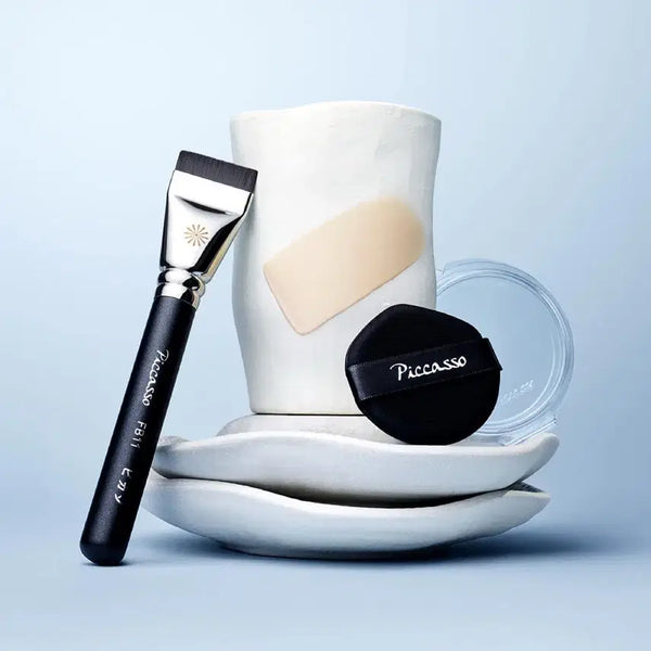 [BUNJANG] Picasso FB11 Spatula Foundation Brush and Press Fit Glow Puff / 피카소 fb11 스파출라 파운데이션 브러쉬와 퍼프