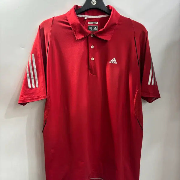 [BUNJANG] Adidas Climacool Red Golf Polo T-Shirt XL / 아디다스 클라이마쿨 레드 골프 카라 반팔티 XL 1.5