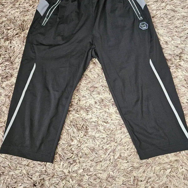 [BUNJANG] 7-Length Training Pants Black / 프리싸이즈 7부 트레이닝 팬츠 블랙