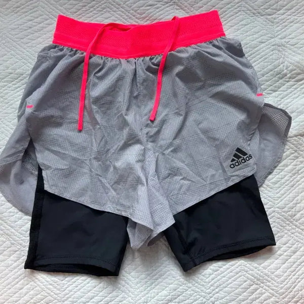 [BUNJANG] Adidas Running Shorts 2-in-1 with Inner Tights - Size M / 아디다스 러닝 반바지 2in1 이너 타이즈 M사이즈