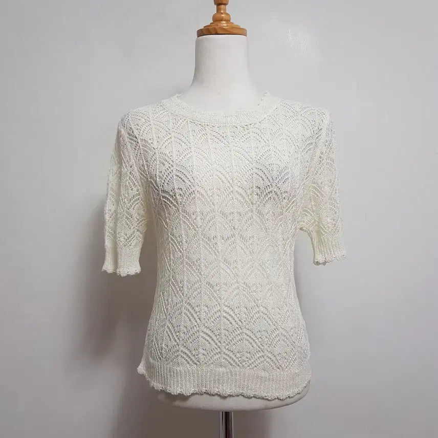 [BUNJANG] My Closet Round Knit Top - Ivory (Free Size) / 6290/라운드니트 여 free사이즈 아이보리니트/내옷방