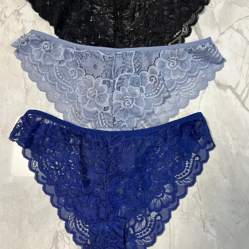 [BUNJANG] Women's Lace Lingerie Set - 3 Colors / 3종세트