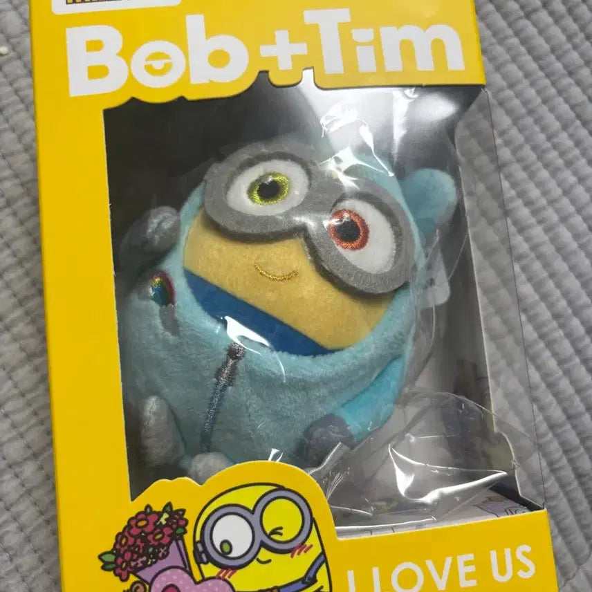 [BUNJANG] Minions Unicorn Bob Plush Keychain + Bob & Team Wallets Edition Acrylic Keychain Set / 미니언즈 유니콘밥 봉제인형 키링 + 아크릴 키링 세트 밥앤팀 웰릿 에디션