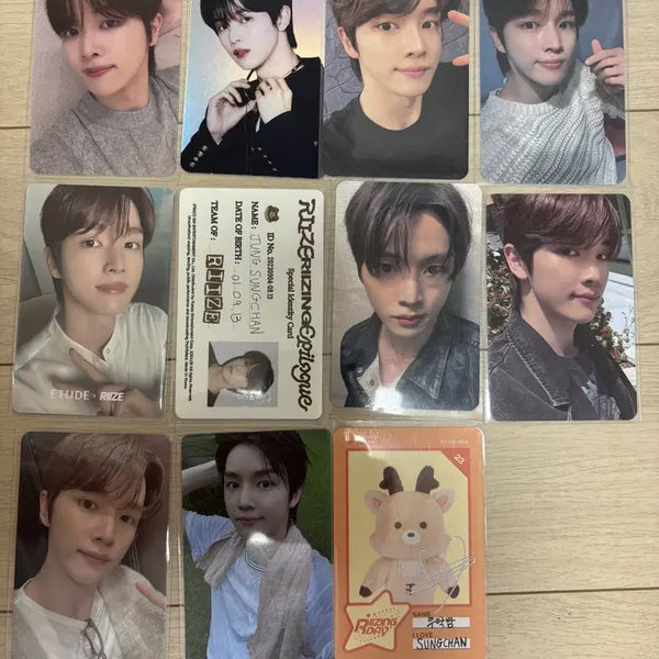 [BUNJANG] RIIZE Sungchan Bundle Set Photocard / 라이즈 성찬 정성찬 포카 일괄 양도