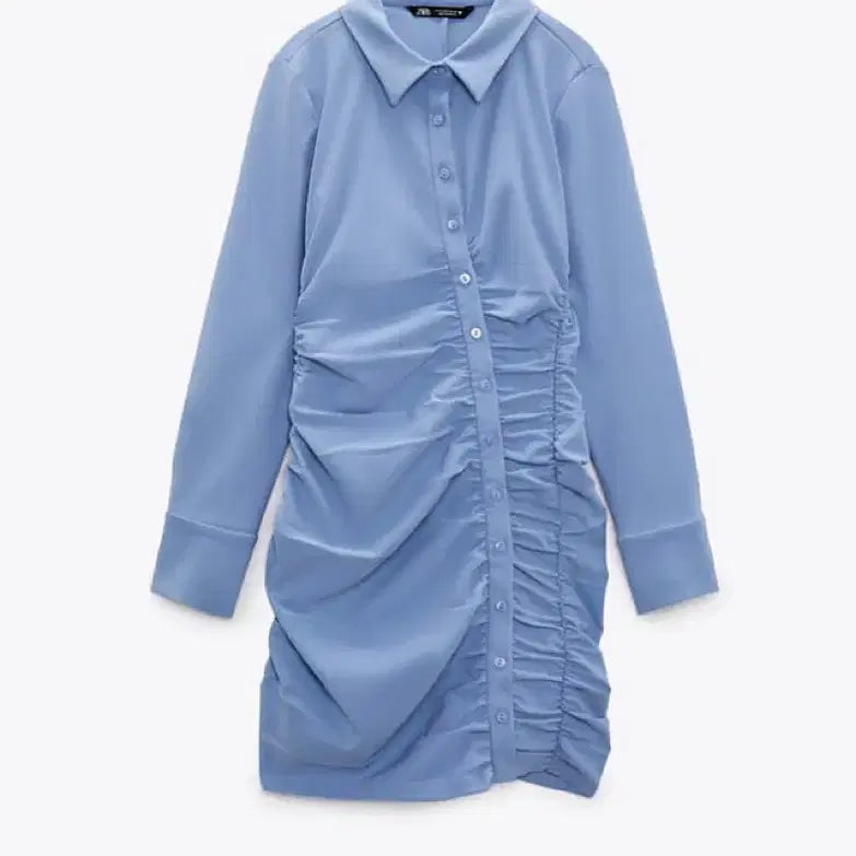 [BUNJANG] Zara Draped Shirt Dress / ZARA draped shirt dress