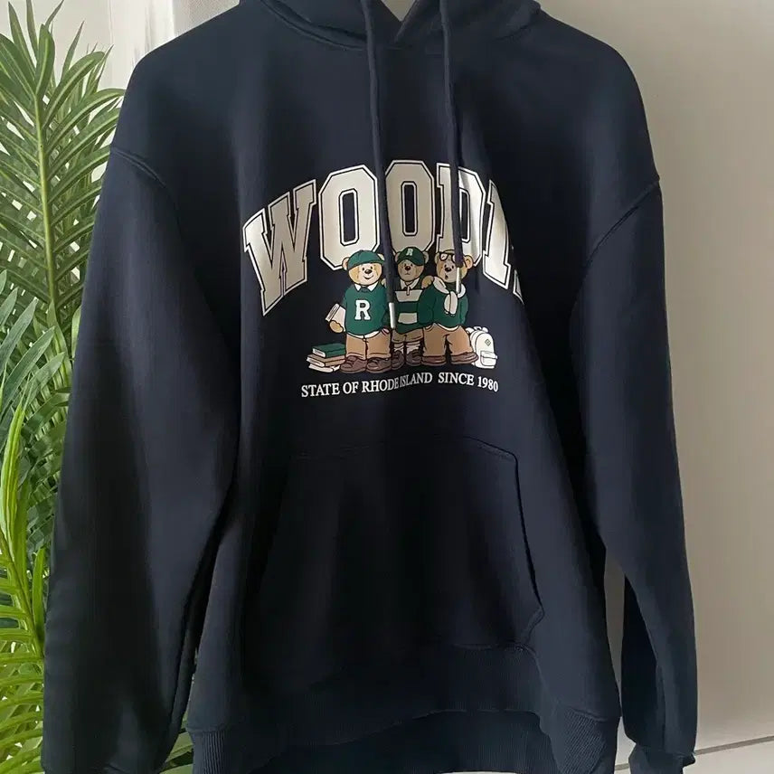 [BUNJANG] SPAO Bear Hoodie Navy / 스파오 후드티 네이비 남성용