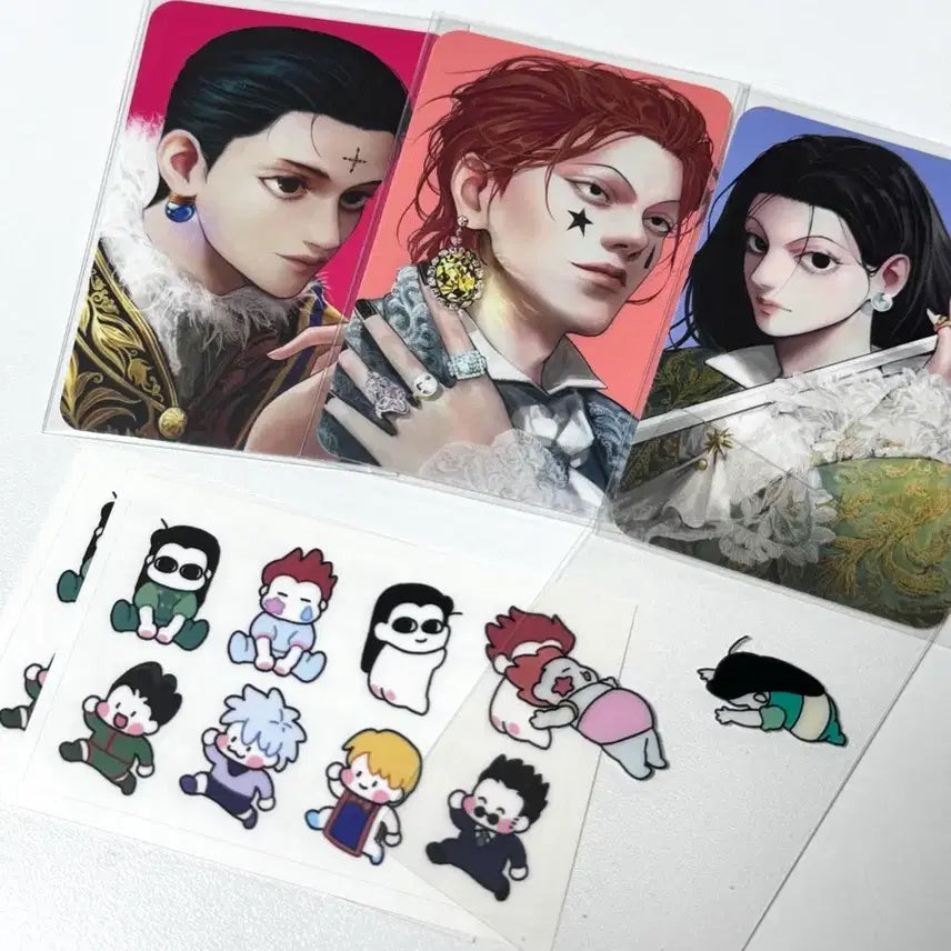 [BUNJANG] Hunter x Hunter Chrollo Hisoka Illumi Adult Trio Unofficial Photocard Bundle Set / 헌터헌터 클로로 히소카 이르미 어덜트리오 비공식 포카 + 덤 일괄
