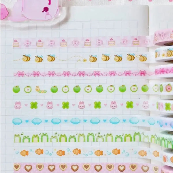 [BUNJANG] Haemri Slim Washi Tape Set (9 Types) / [9종set]햄리 슬림 마테