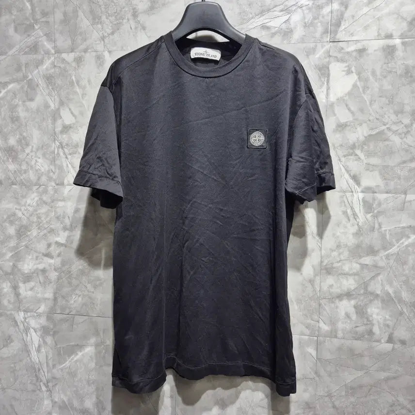 [BUNJANG] Stone Island Short Sleeve T-Shirt Black / 스톤아일랜드 반팔 티셔츠 블랙