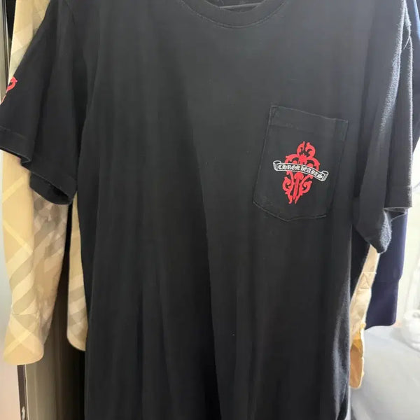 [BUNJANG] Chrome Hearts Short Sleeve T-Shirt Black Red / 크롬하츠 반팔티 블랙 레드
