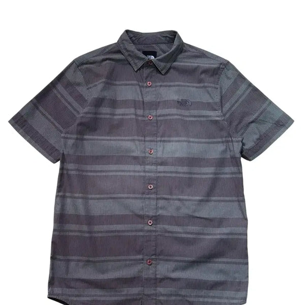 [BUNJANG] The North Face Striped Short-Sleeve Shirt / 노스페이스 스트라이프 반팔 셔츠