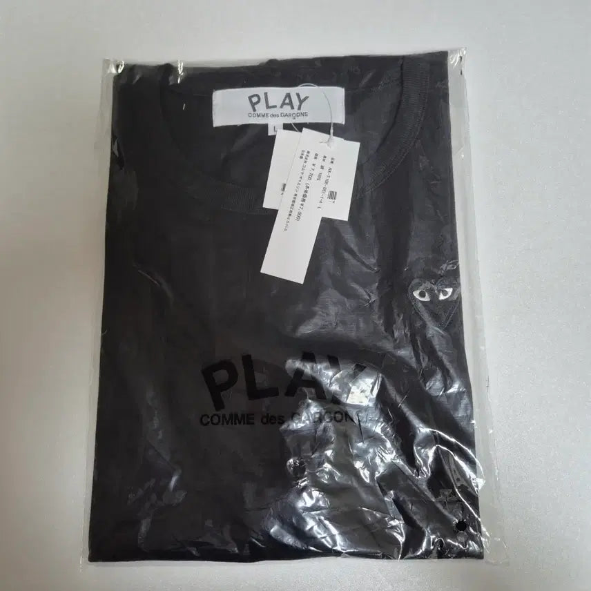 [BUNJANG] Comme des Garçons Play Black Wappen T-Shirt Black L / 꼼데가르송 플레이 블랙와펜 반팔티 블랙 L사이즈