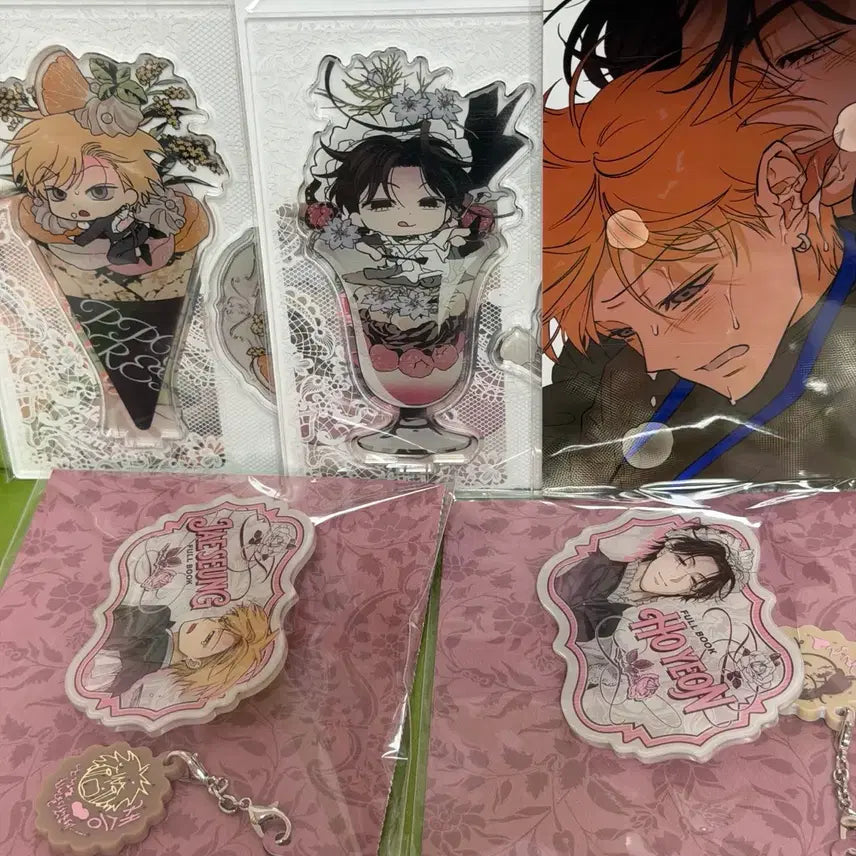 [BUNJANG] Salon de Bon Full Book Sweets Acrylic Stand (Set of 2) & Name Plate (Set of 2) Photo Set / 살롱드르봉 풀북 스위츠 아크릴 스탠드 2종 네임 플레이트 2종 인화 사진