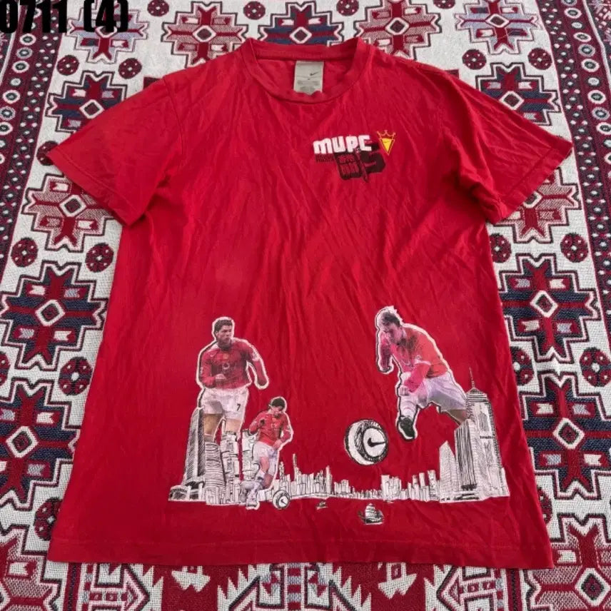 [BUNJANG] Nike Manchester United Football Short Sleeve T-Shirt Red / 나이키 맨체스터 유나이티드 축구 반팔 티셔츠 레드