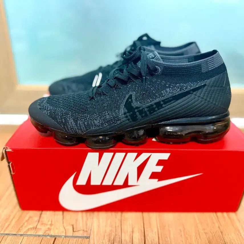 [BUNJANG] Nike Air VaporMax Flyknit Triple Black Running Shoes / 나이키 에어 베이퍼맥스 플라이니트 트리플 블랙 275mm