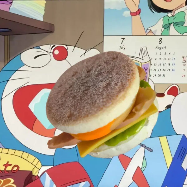 [BUNJANG] Squishy Squeeze "McMorning" Hamburger Mini Charm / 스퀴시 스퀴즈 말랑이 맥모닝 햄버거 키링 일본 키링 가챠