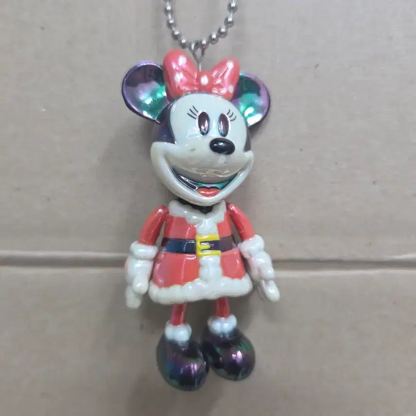 [BUNJANG] Disney Santa Mickey & Minnie Hologram Figure Keyring Set / 디즈니 산타 미키 미니 홀로그램 피규어 키링 세트