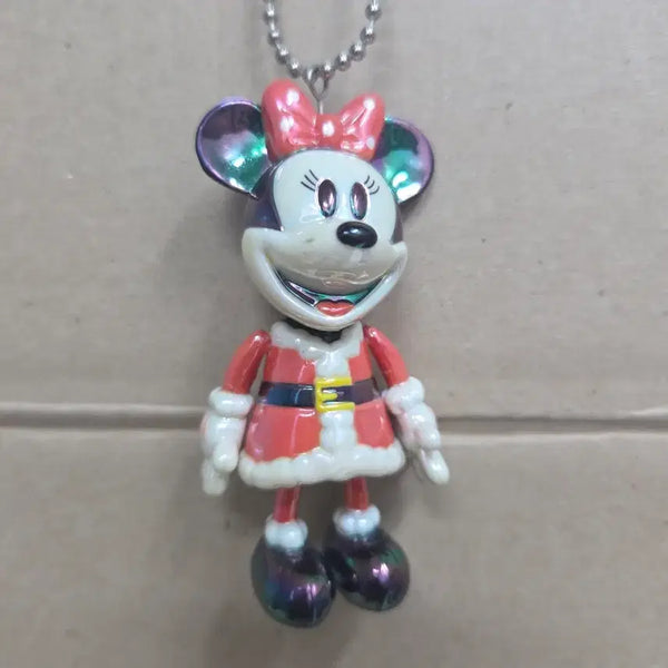 [BUNJANG] Disney Santa Mickey & Minnie Hologram Figure Keyring Set / 디즈니 산타 미키 미니 홀로그램 피규어 키링 세트