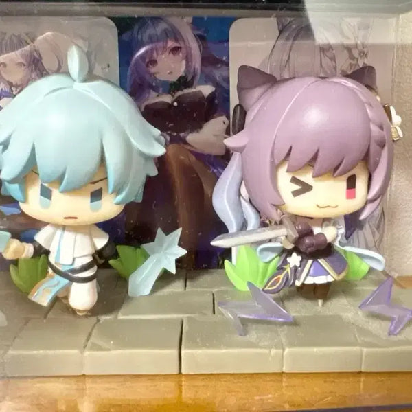 [BUNJANG] Genshin Impact Chonyun & Keqing Mini Figures Bundle Set / [원신] 미니 피규어  { 중운 & 각청 } [ 일괄 ]