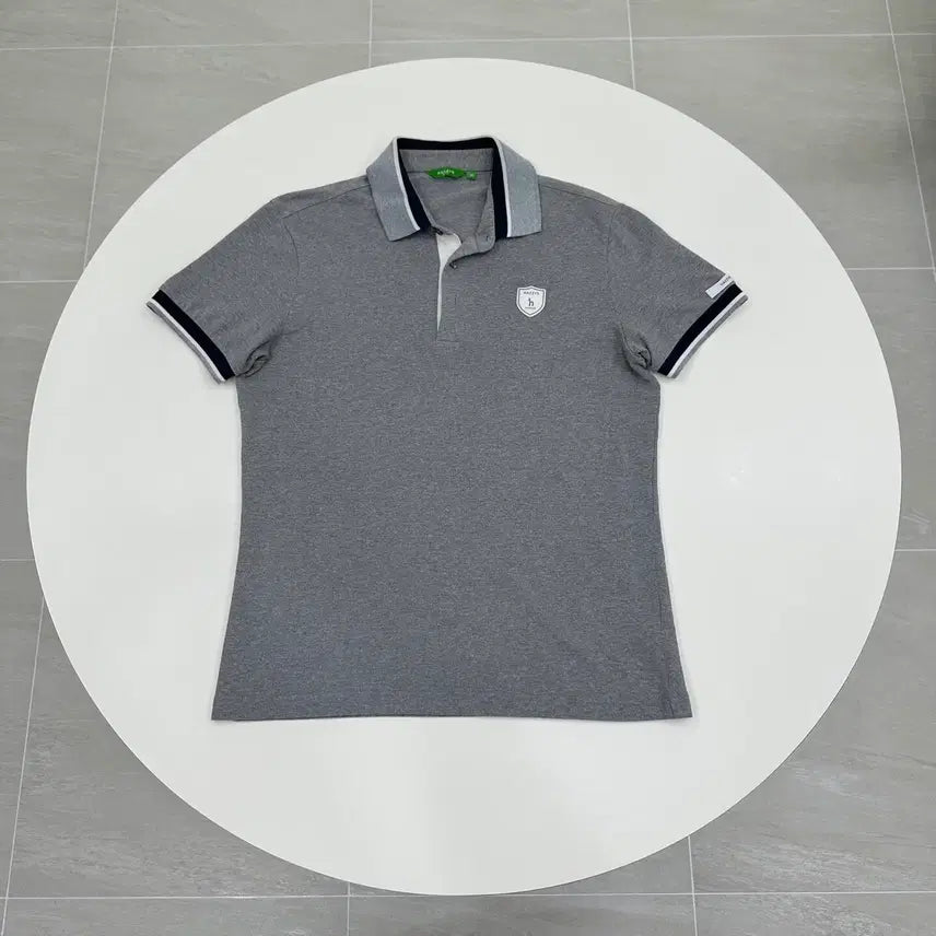 [BUNJANG] Hazzys Golf Grey Short Sleeve Polo Shirt M (95) / 헤지스 골프 반팔 카라티 그레이 M 95