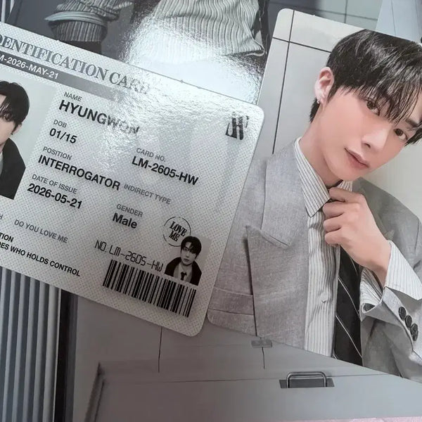 [BUNJANG] MONSTA X Hyungwon Love Me Photocard and ID Card Bundle Set / 셔누형원 러브미 형원 포카랑 아이디카드 일괄