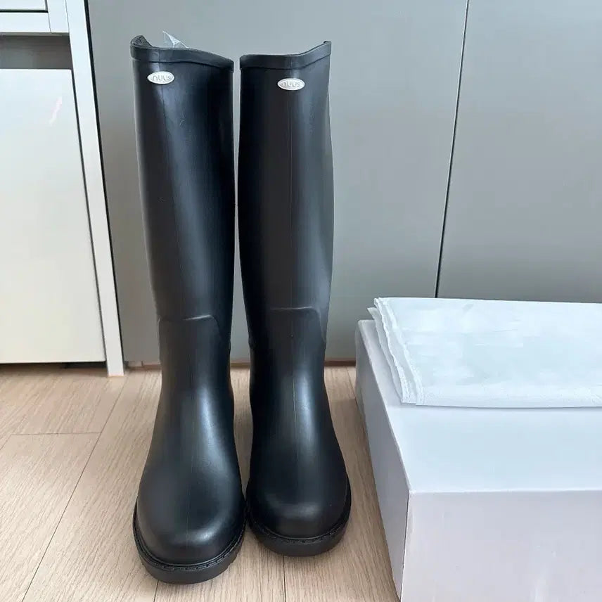[BUNJANG] NUUS Long Rain Boots (Black) / [NUUS] 누스 롱레인부츠 (블랙)245cm