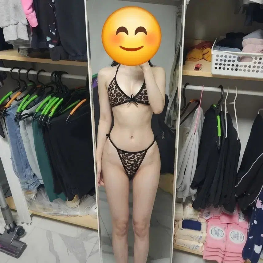 [BUNJANG] Leopard Print Bikini Lingerie / 호피무늬 비키니 란제리