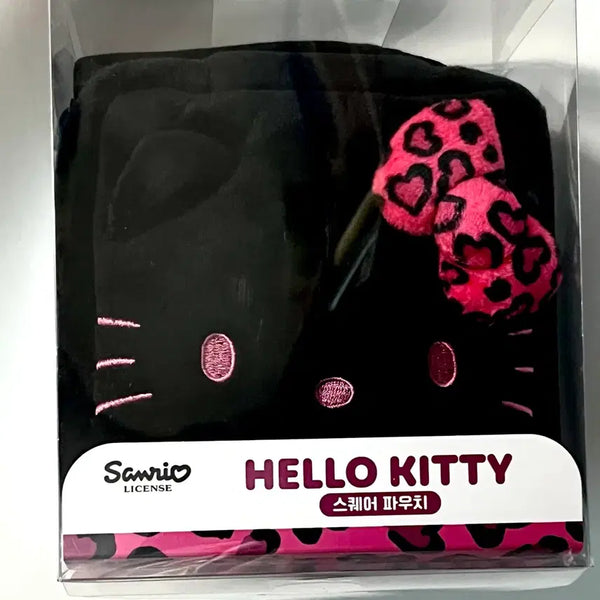 [BUNJANG] Hello Kitty Black Leopard Square Pouch / (새상품)헬로키티 블랙호피 스퀘어 파우치