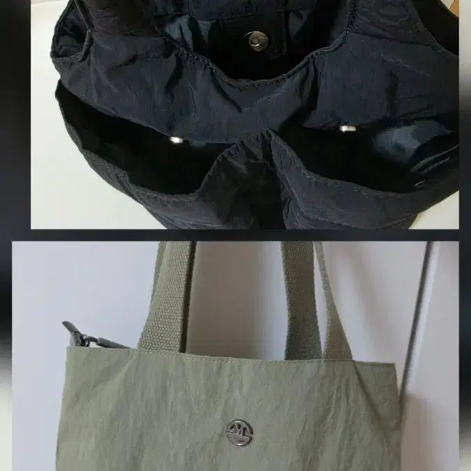 [BUNJANG] Black and Green Tote Bag Set / 가방2종 일괄)  상태좋아요