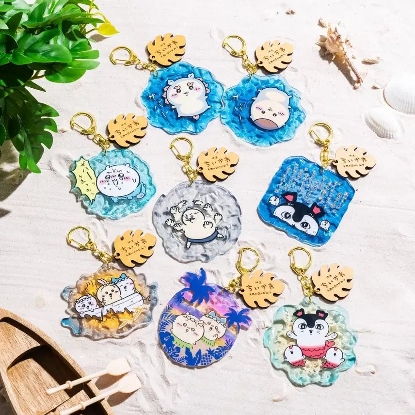 [BUNJANG] Chiikawa Movie Suimen Acrylic Keychain Set / 영화 치이카와 수면 아크릴 키홀더 5종