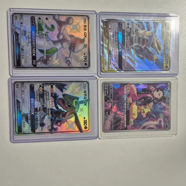 [BUNJANG] Pokemon Card Bundle: Mewtwo GX, Carriaskas GX, Rayquaza GX, Pikachu & Mew GX / 포켓몬 카드 뮤츠 GX / 카리아스카 GX / 레쿠쟈 GX / 피카츄&뮤