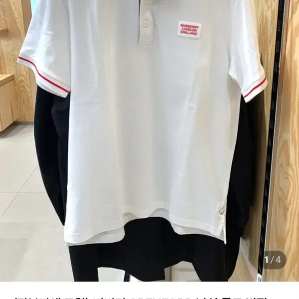 [BUNJANG] Burberry Golf Luxury Grenford Short-Sleeve T-Shirt White M / (득템 찬스) 버버리 골프 럭셔리 그렌포드 반팔 티셔츠 100