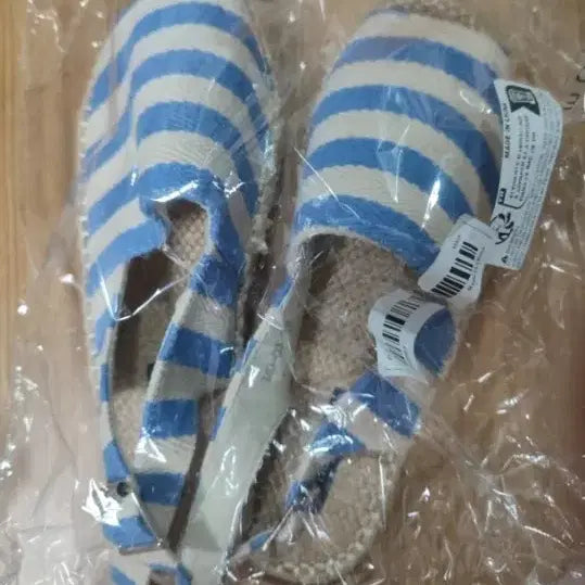 [BUNJANG] Stripe Espadrille Sandals Blue/White / 최종가격내림)스트라이프 에스파드리유 샌들 블루/화이트