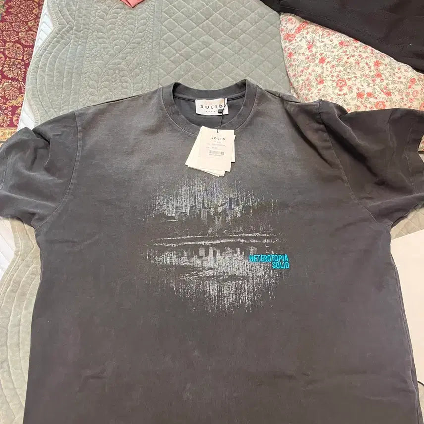 [BUNJANG] Solid Homme Solid Dyed Grey Short Sleeve T-shirt Size 46 / - 솔리드 다잉그레이 반팔 -