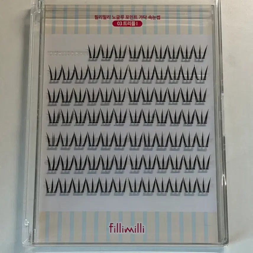 [BUNJANG] Fillimilli No-Glue Point Cluster Lashes Triple 84pcs Large Capacity / 필리밀리 노글루 포인트 가닥 속눈썹 트리플l 84p 대용량