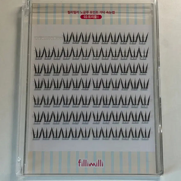 [BUNJANG] Fillimilli No-Glue Point Cluster Lashes Triple 84pcs Large Capacity / 필리밀리 노글루 포인트 가닥 속눈썹 트리플l 84p 대용량