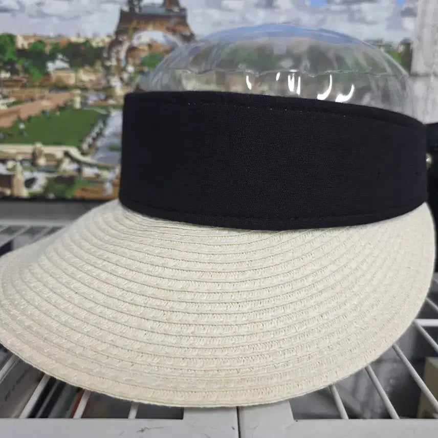 [BUNJANG] Rinks Women's Summer Golf Hat Rattan Ribbon Sun Cap Visor (Free Size) / 링스 여성 여름골프모자 라탄 리본 썬캡 썬바이저 (프리) KH57
