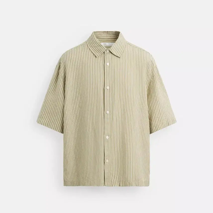 [BUNJANG] Zara Linen Stripe Setup Set XL / zara 자라 린넨 스트라이프 셋업 XL