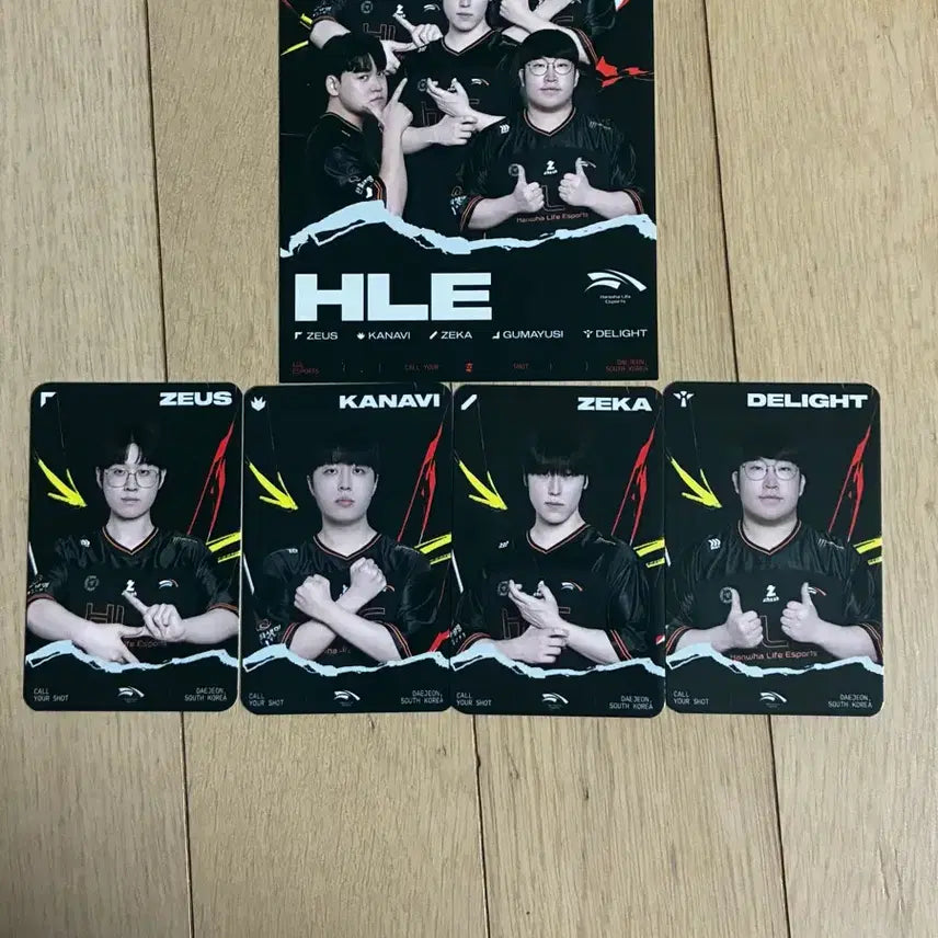 [BUNJANG] MSI HLE Zeus Kanavi Zeka Delight Photocard / MSI 한화 포토카드 HLE 제우스 카나비 제카 딜라이트