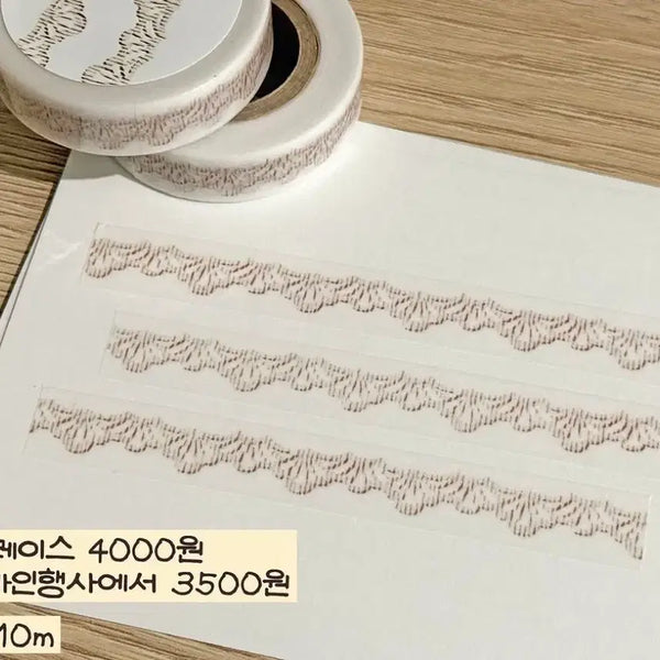 [BUNJANG] Bebe Vintage Lace Washi Tape / 베베 빈티지레이스 마테