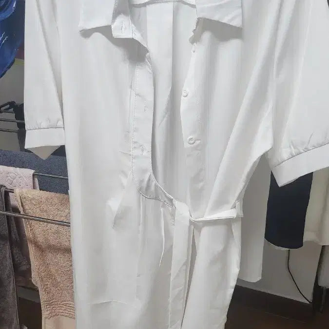 [BUNJANG] White Shirt Dress Size 88 / 화이트 셔츠 원피스88