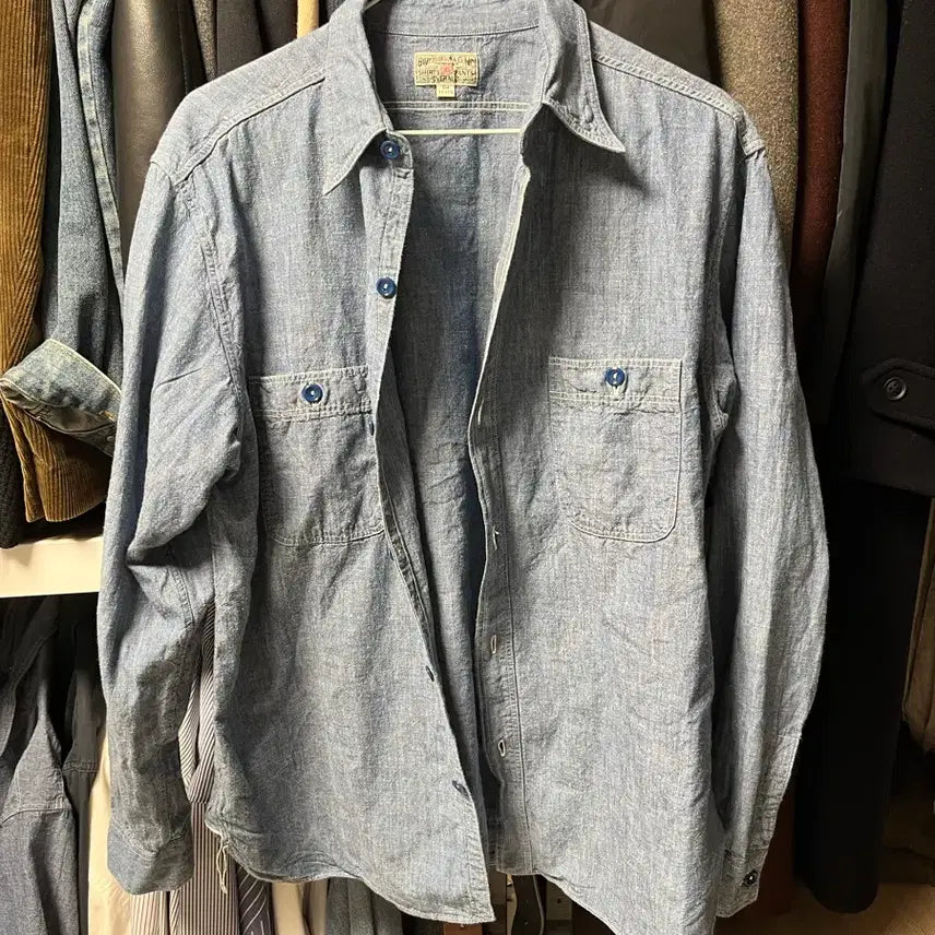 [BUNJANG] Buzz Rickson Chambray Shirt XL / 버즈릭슨 샴브레이셔츠 xl