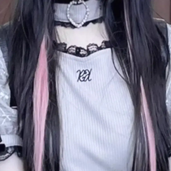 [BUNJANG] Rosita Heart Buckle Half Sleeve Knit Blouse / 로지타 하트버클 하트초커 핑크 반팔니트 블라우스 스나계 지뢰계