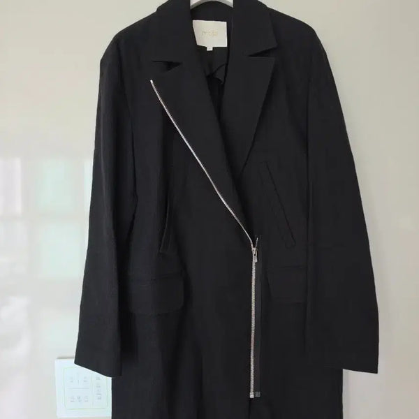 [BUNJANG] Maje Black Zipper Transitional Coat Size 2 / 마쥬 블랙 지퍼 간절기코트 사이즈2  국내66 명품